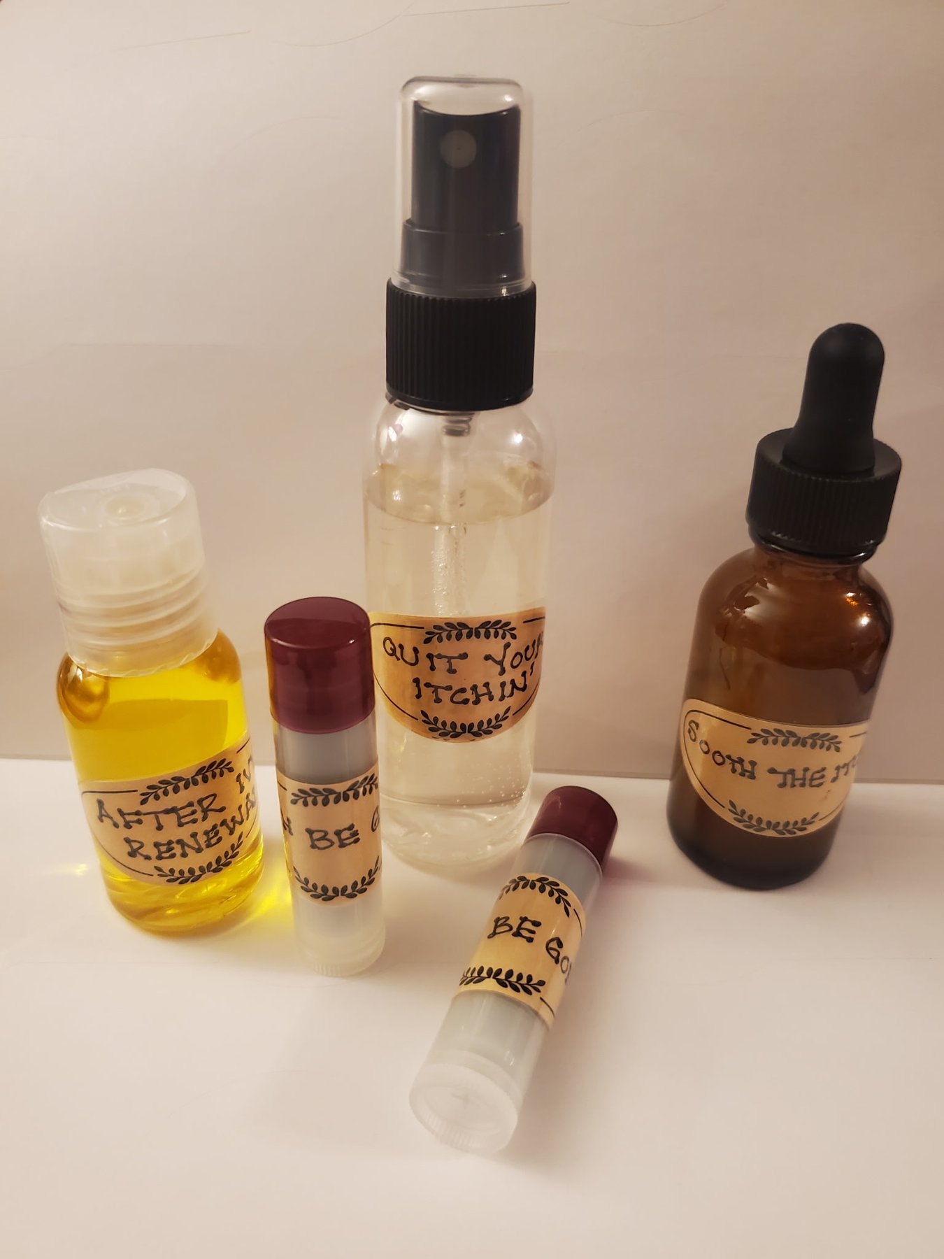 Aromatherapy spray, oils and balms