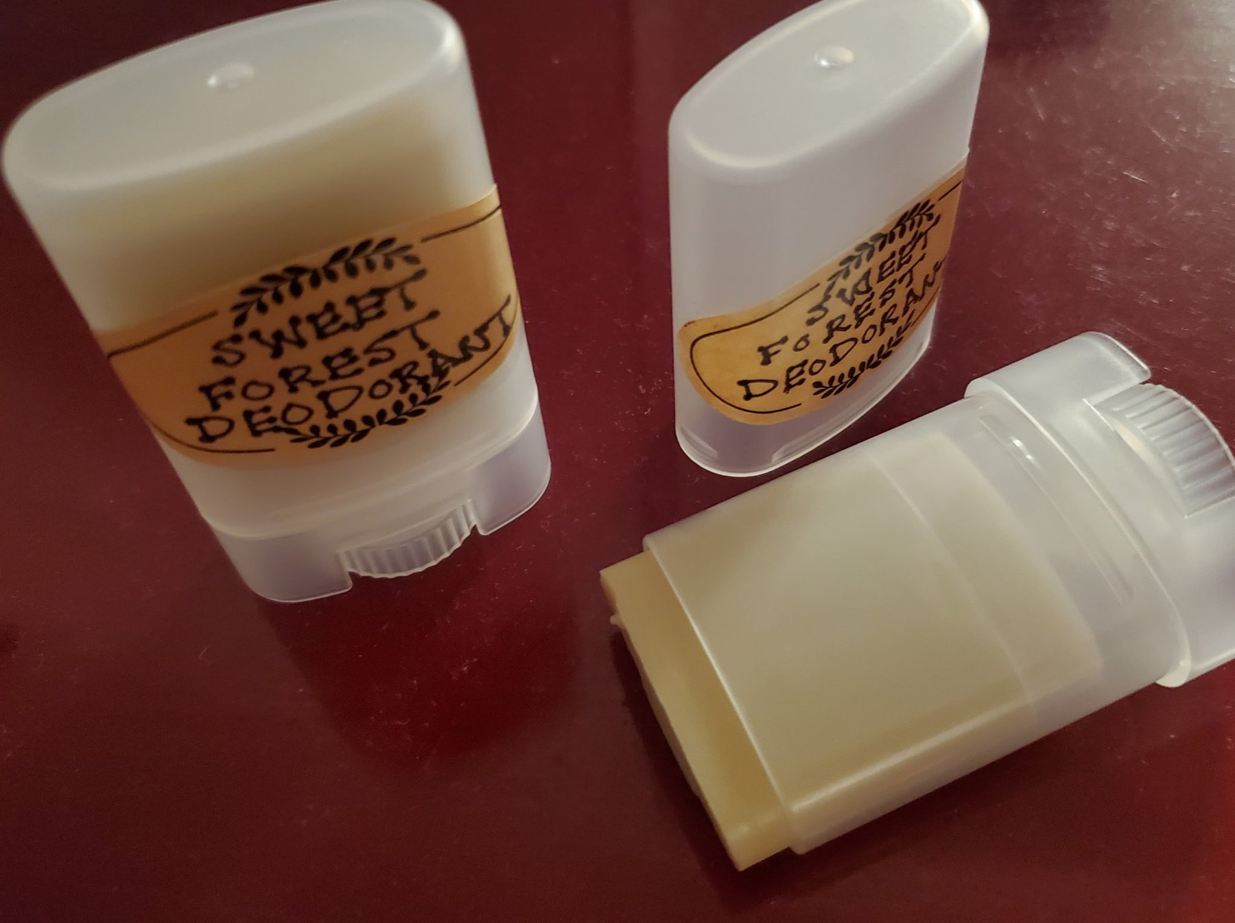 Sweet Forest natural deodorant sticks